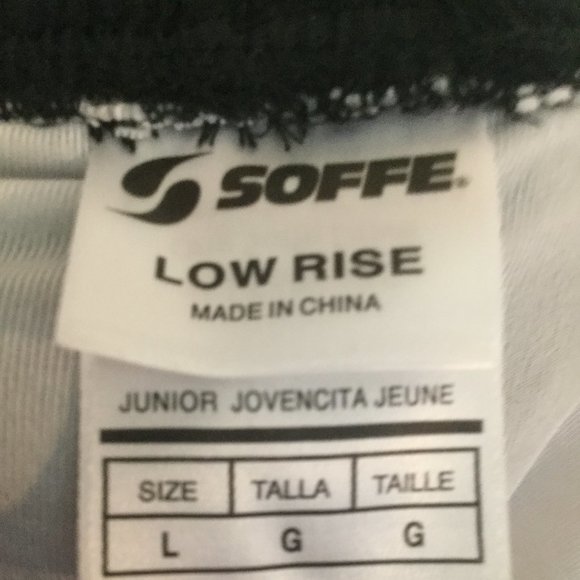 NWT Soffe Low rise lined black and green with silver trim size large - Picture 6 of 6